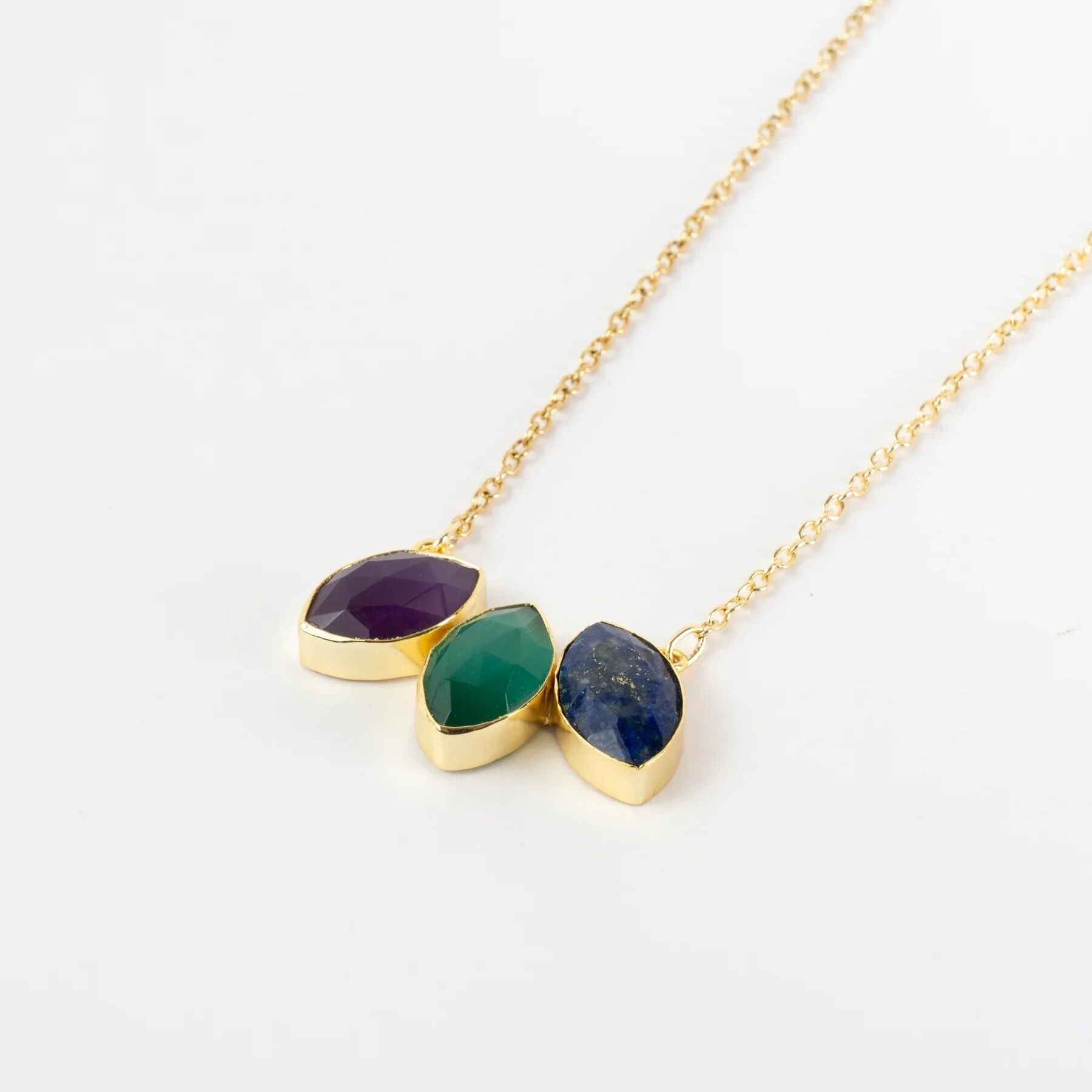 Ciondolo Ziba Ed. Viola limitato.Verde e blu lapislazzuli