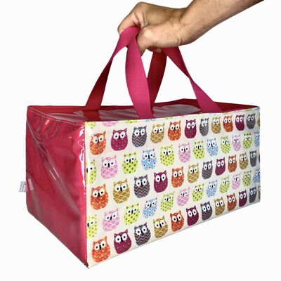 Cooler Bag, Colored Owls (cube size)