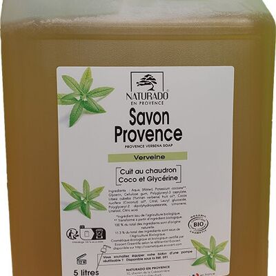 Bidon 5 Litres Savon Provence Verveine Bio Ecocert