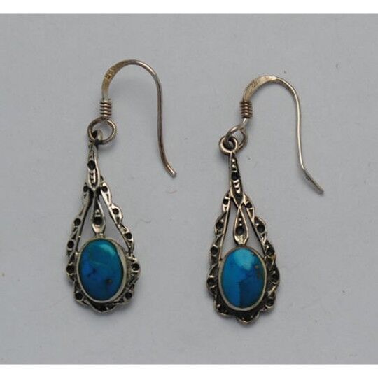 Boucles d'oreilles en turquoise et argent 925