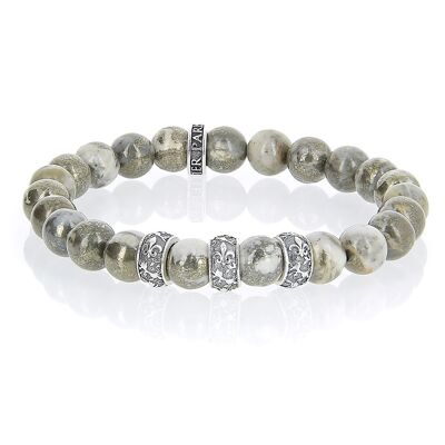 ROYALS - bracelet en pyrites blanches et argent 925 Sterling