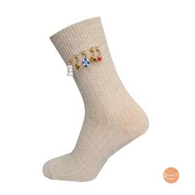 Calcetines acogedores con colgantes extraíbles Charms de joyería para zapatos - Calcetines DIY