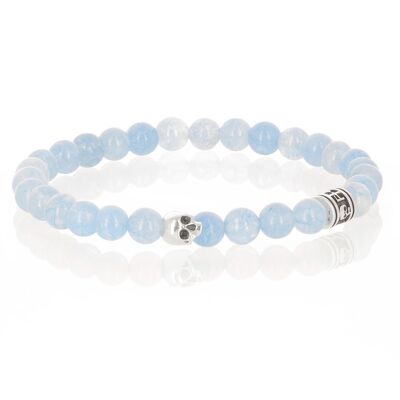 Mini - Quartz bleu Aqua - bracelet en quartz bleu et argent