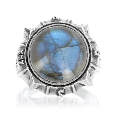 Bague Rose des vents et ornement Labradorite