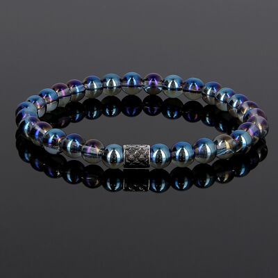 Sirene - bracelet en quartz cristal bleu et argent 925 Sterling