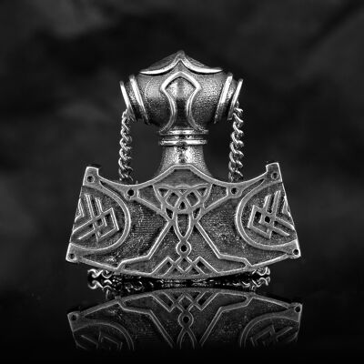 Pendentif marteau de Thor en argent 925 - Mjöllnir - Bijou officiel Assassin's Creed Valhalla x Flibustier Paris