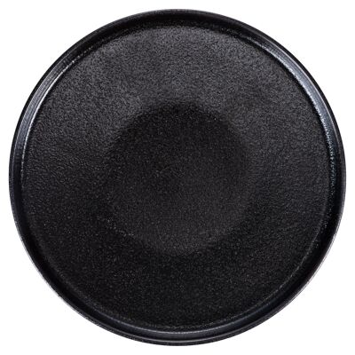 Plato llano de gres Horeca Negro DIAM 29,5CM