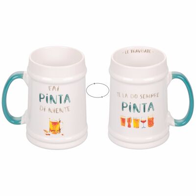 Jarra de cerveza de 500 ml en gres, Le Travisate PINTA