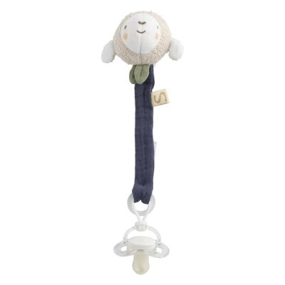 Organic cotton and terry cloth pacifier clip - LITTLE CLOUD