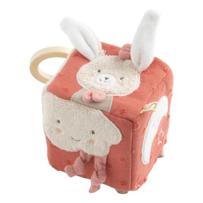 Cubo attività per neonati in cotone biologico - PETIT COEUR