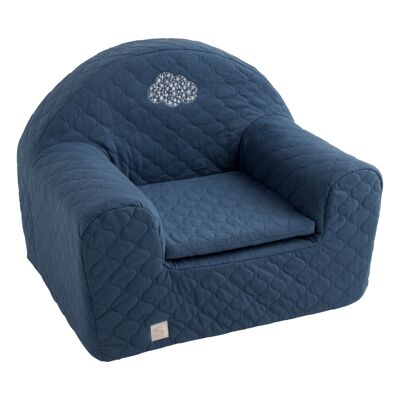 Children's club chair in quilted cotton - PETIT NUAGE