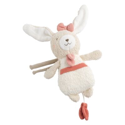 Peluche mini musical en bouclette coton bio - PETIT COEUR