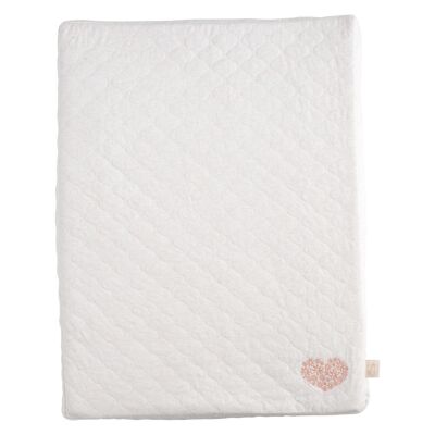 Matelas à langer en coton avec serviette - PETIT COEUR