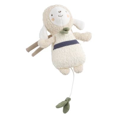 Mini musical plush toy in organic cotton terry - LITTLE CLOUD