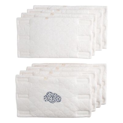 Quilted cotton bed rail protectors - LITTLE CLOUD