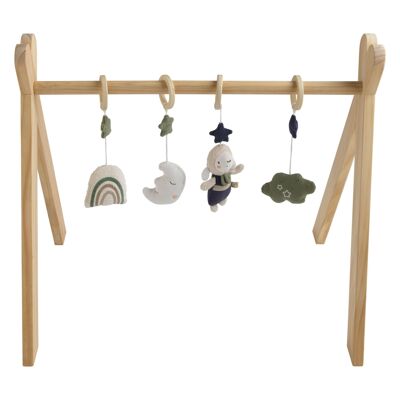 Arco da gioco in legno con 4 giocattoli - LITTLE CLOUD