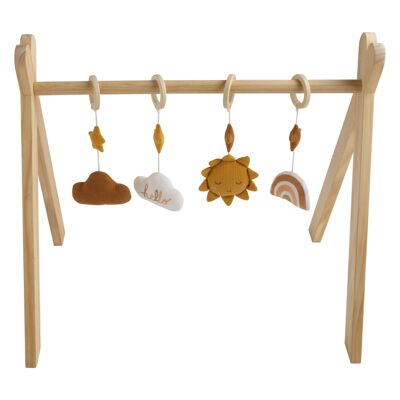Arco de juego de madera con 4 juguetes - SUNLIGHT