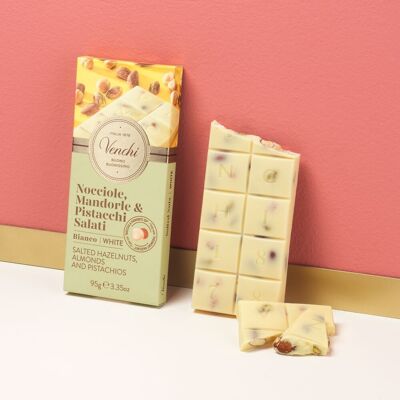 White Chocolate Bar with Salted Nuts