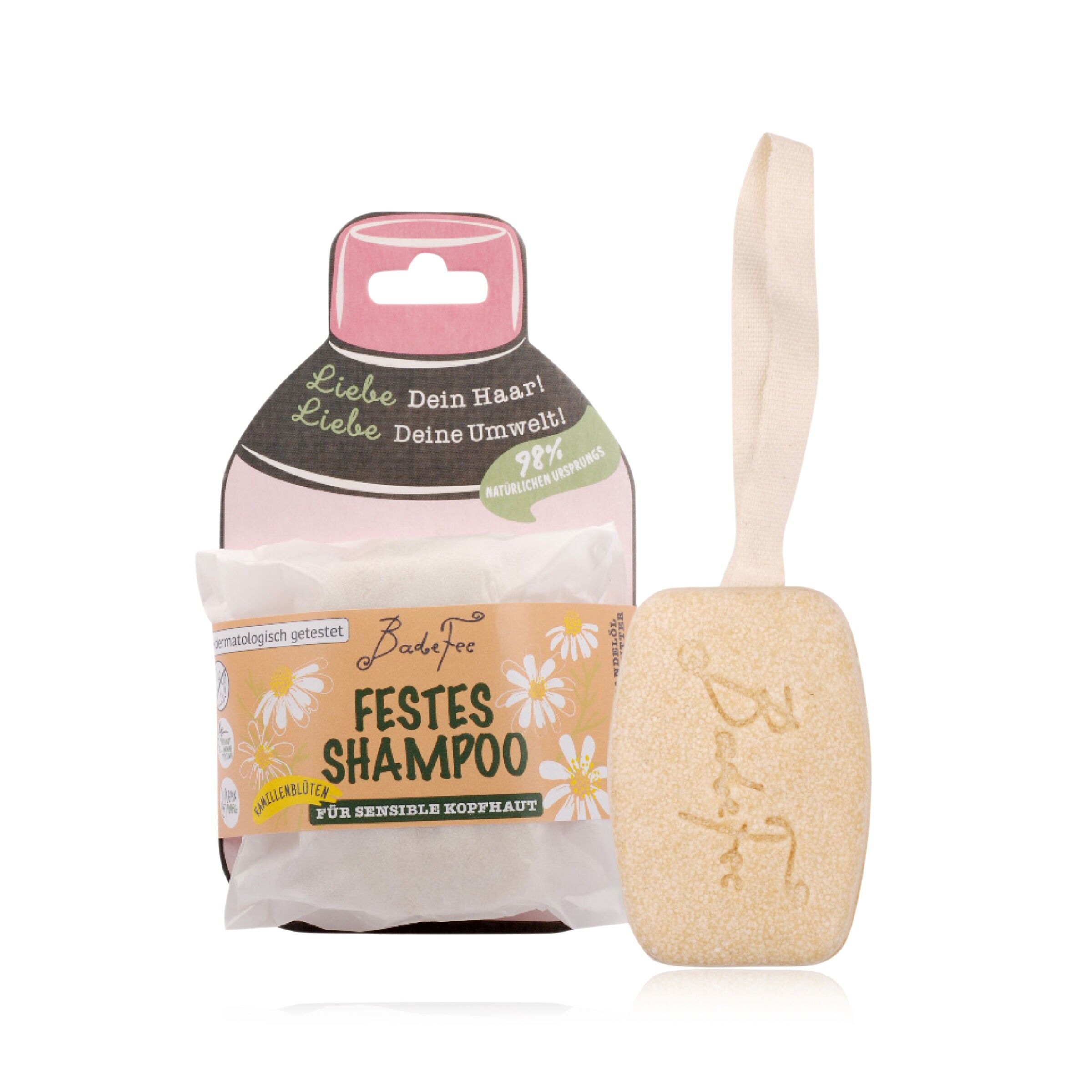 Solid shampoo for sensitive scalp - care with chamomile