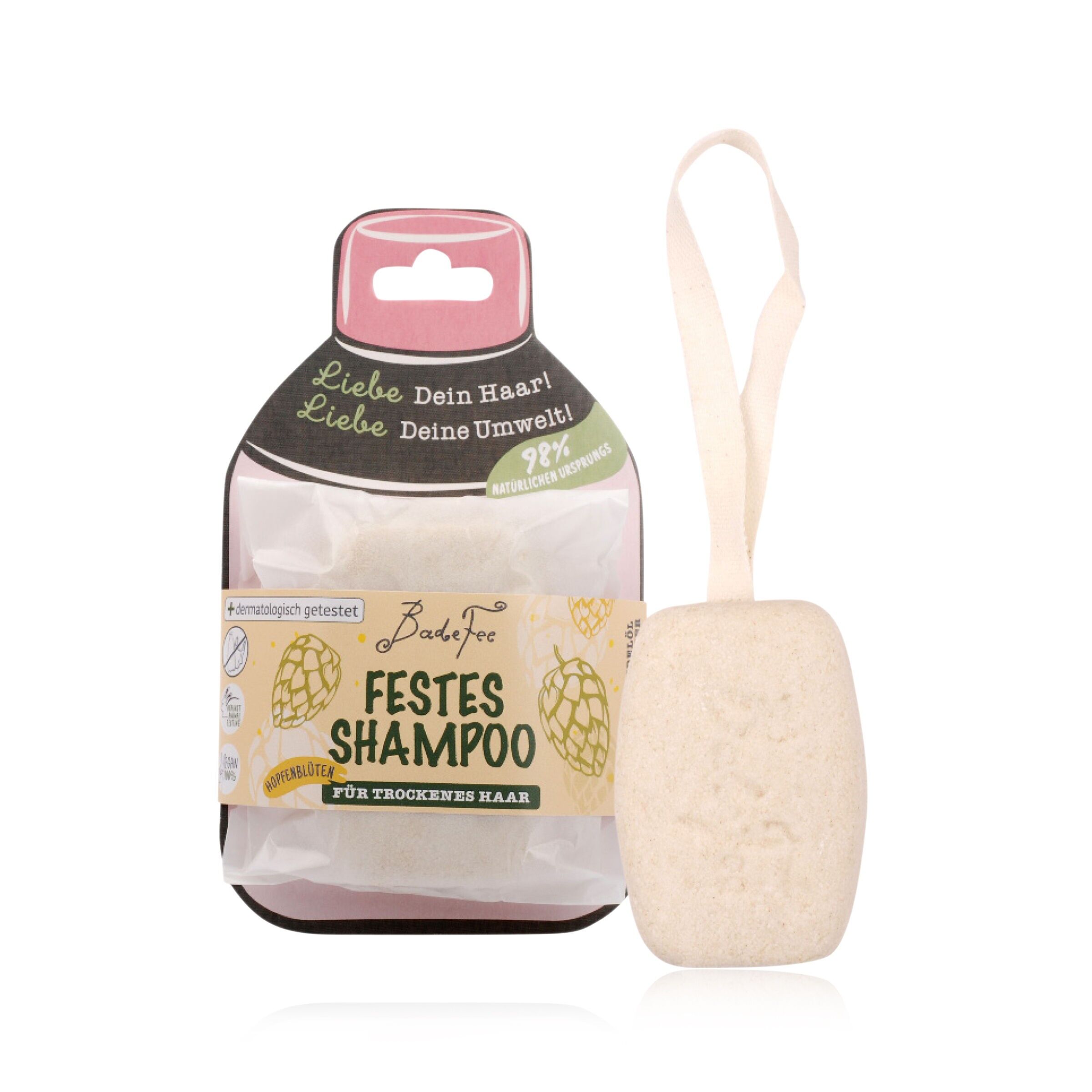 Shampoing solide - cheveux secs - soin aux fleurs de houblon