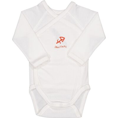 Sagittarius long-sleeved baby bodysuit - 6M - organic cotton
