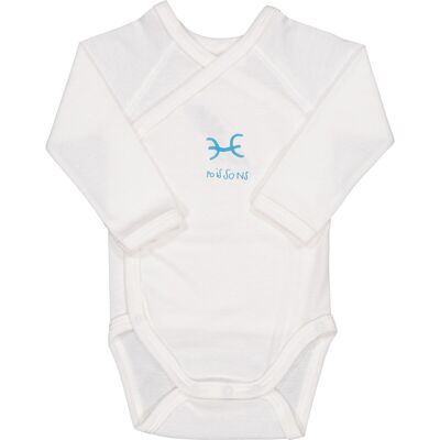 Body de bebé de manga larga Fish - 3M - algodón orgánico