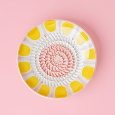 Small Ceramic Garlic Grater Plate / Rosa Valentina