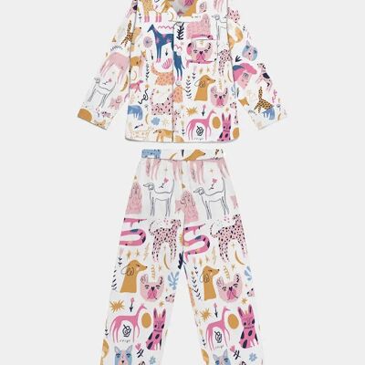 Dog Print Kid's Organic Cotton Pyjama Trouser Set