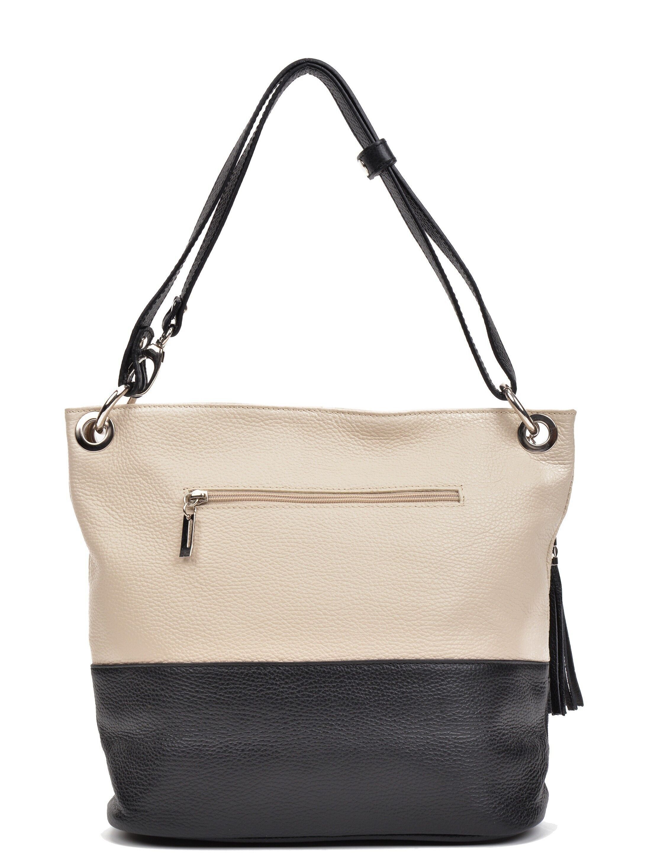 Anna Luchini-Borsa a Tracolla_BEIGE NERO 1104