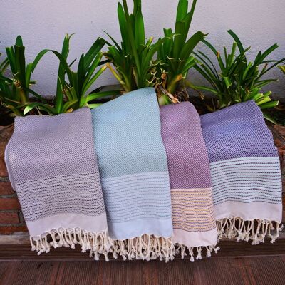 PHARAO Hammam Towel – 20 Piece Color Assorted Bundle / Lightweight, Absorbent, Quick-Drying & Compact (180x100 cm)