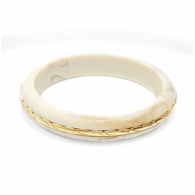 Brazalete de resina y acero inoxidable 316L