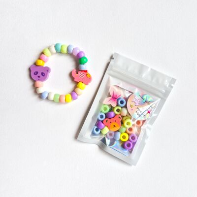 Children's bracelet jewelry kit - wooden animal model 🐸 + 1 free tattoo