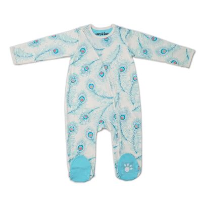 Peacock Zip Babygrow
