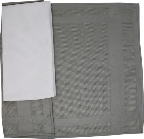 Torchon microfibre gris s/rebrac