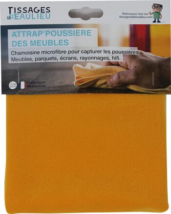 Attrap' poussiere du mobilier chamoisine jaune 1