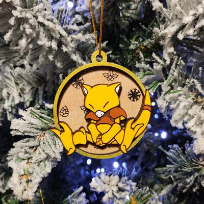 Wooden Colorful Pokémon Christmas Ornaments - Abra