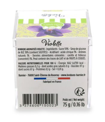 Bonbons de Violette Givrée cube 3
