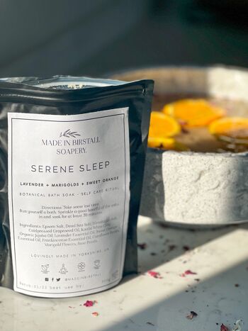 Serene Sleep Sels de bain Vegan Soak Elixir Fabriqué à la main au Royaume-Uni 2