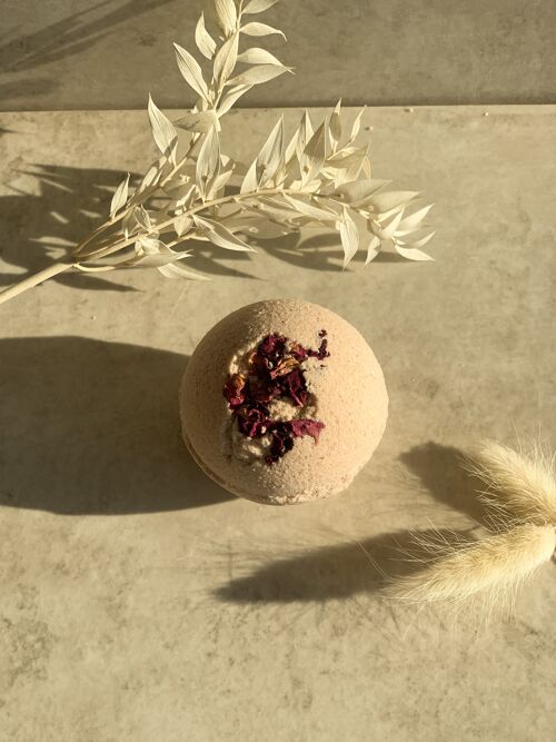 Rose & French Clay Vegan SLS-Free Handmade Bath Bomb