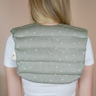 Shoulder & neck pillow with spelt - Matcha heart
