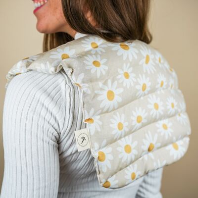 Almohadilla térmica para el cuello rellena de granos de espelta - Daisy Nude