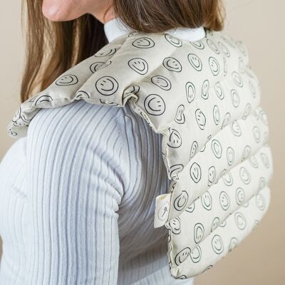 Neck roll for the shoulder filled with grains - Smiley
