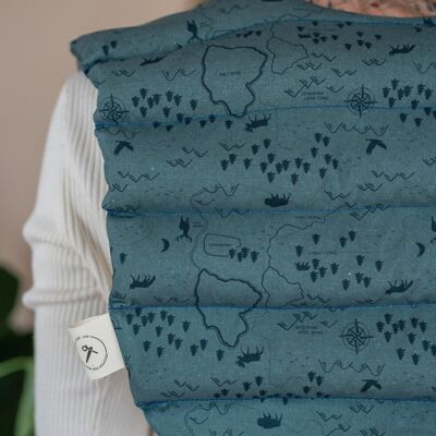 Almohada cervical de espelta orgánica - Azul montaña