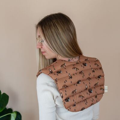 Heat pad filled with spelt for neck & back - Fox