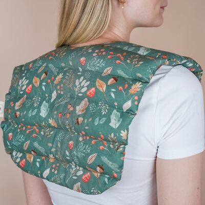 Coussin de nuque rempli d'épeautre biologique - Forêt