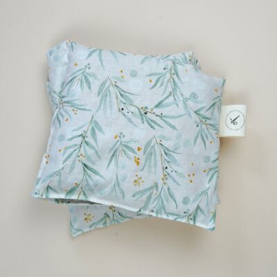 Cotton heat pad filled with organic spelt - olives