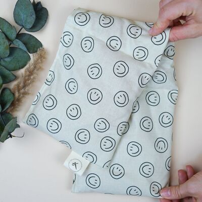 Cotton heat pad filled with organic spelt - Smiley