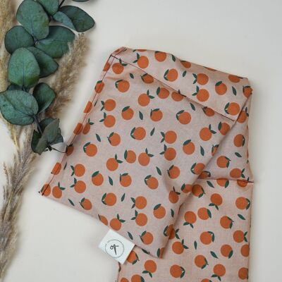 Cotton heat pad filled with organic spelt - Apple