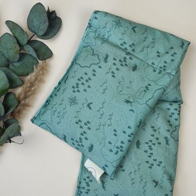 Spelt pillow for heating - Mountain blue