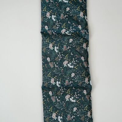 Spelt pillow for heating Flowers Boho Black